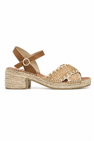 Andre Assous Calista Raffia & Leather Heel