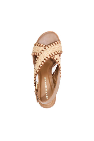 Andre Assous Hazel Raffia & Leather Pump