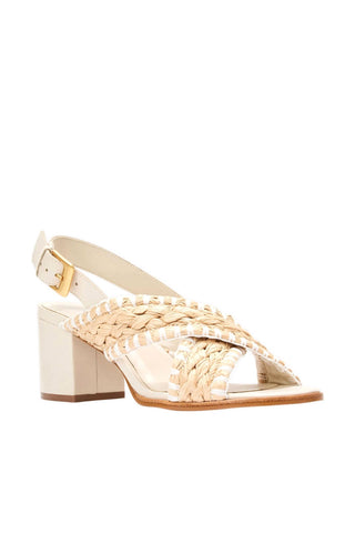 Andre Assous Hazel Raffia & Leather Pump
