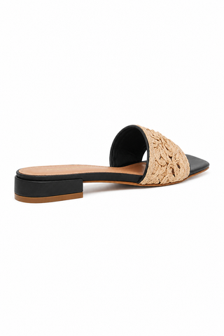 Andre Assous Jacin Raffia & Nappa Sandal