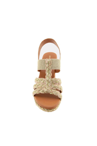 Andre Assous Maria Linen & Raffia Wedge