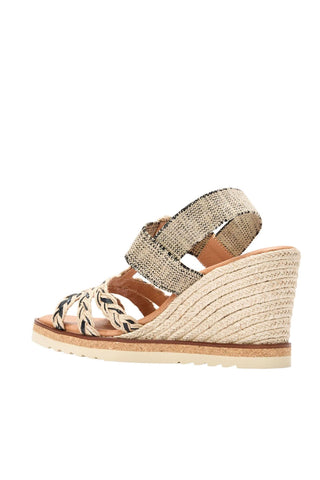 Andre Assous Maria Linen & Raffia Wedge