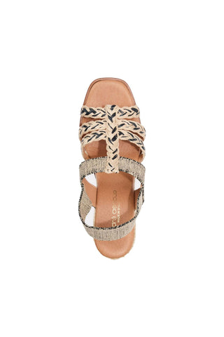 Andre Assous Maria Linen & Raffia Wedge