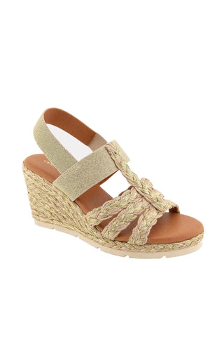 Andre Assous Maria Linen & Raffia Wedge