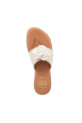 Andre Assous Nara Women’s Shoes Linen Fabric Slip-On Sandal