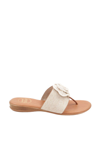 Andre Assous Nara Women’s Shoes Linen Fabric Slip-On Sandal