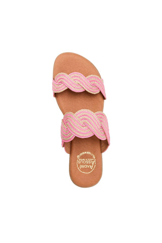 Andre Assous Narice Twist Raffia Slip-On Sandal