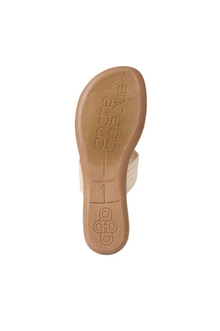 Andre Assous Neo Raffia & Leather Sandal