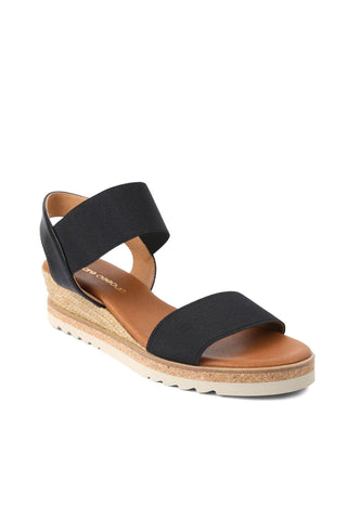 Andre Assous Neveah Women’s Shoes Calf-Skin Leather & Elastic Strap Wedge (AA1012)
