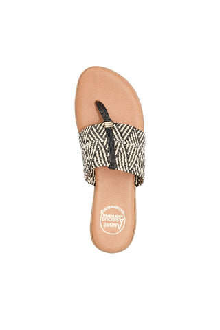 Andre Assous Nice Stretch Raffia Sandal