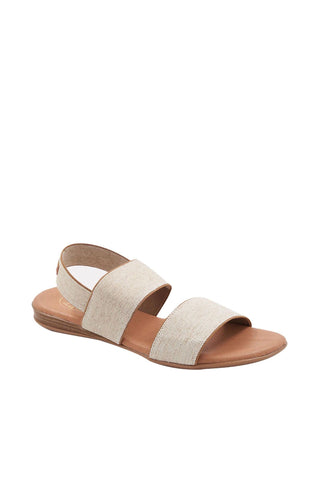 Andre Assous Nigella Linen Fabric Slip-On Sandal