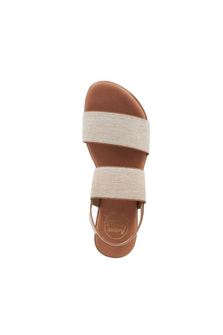 Andre Assous Nigella Linen Fabric Slip-On Sandal