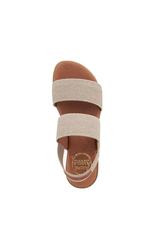 Andre Assous Nigella Linen Fabric Slip-On Sandal