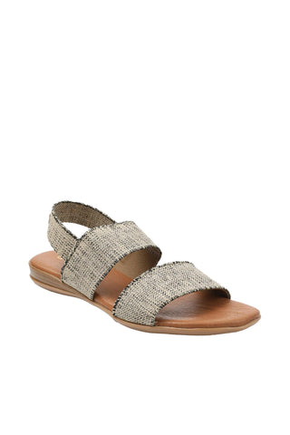 Andre Assous Nigella Linen Fabric Slip-On Sandal