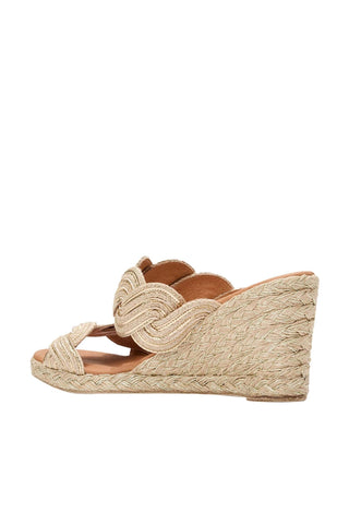 Andre Assous Nolita Twist Raffia & Leather Wedge