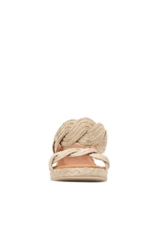 Andre Assous Nolita Twist Raffia & Leather Wedge