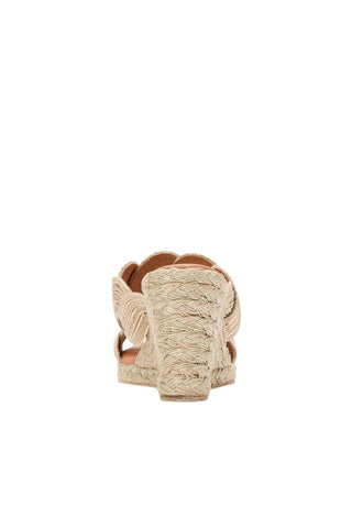 Andre Assous Nolita Twist Raffia & Leather Wedge