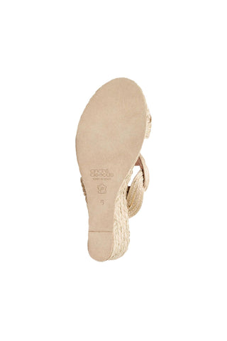 Andre Assous Nolita Twist Raffia & Leather Wedge