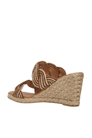 Andre Assous Nolita Twist Raffia & Leather Wedge