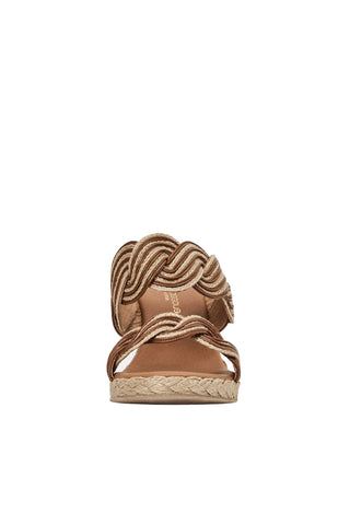 Andre Assous Nolita Twist Raffia & Leather Wedge