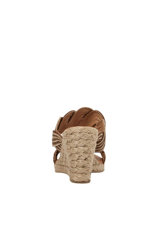 Andre Assous Nolita Twist Raffia & Leather Wedge