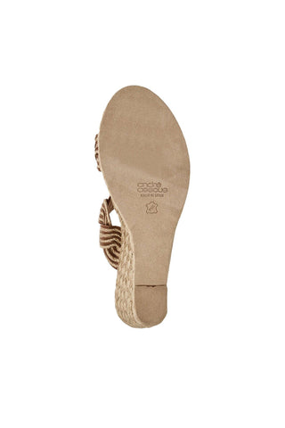 Andre Assous Nolita Twist Raffia & Leather Wedge