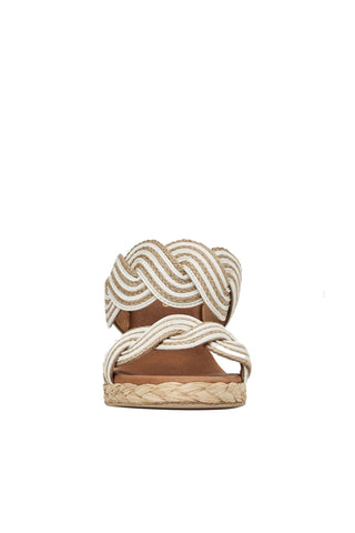 Andre Assous Nolita Twist Raffia & Leather Wedge