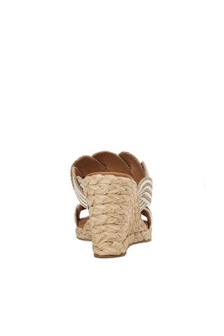 Andre Assous Nolita Twist Raffia & Leather Wedge