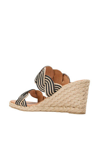 Andre Assous Nolita Twist Raffia & Leather Wedge