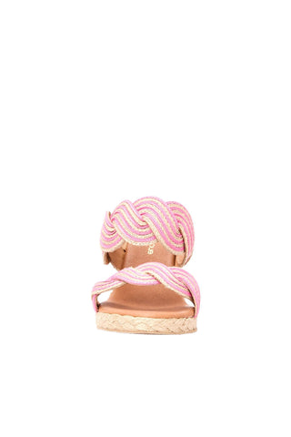 Andre Assous Nolita Twist Raffia & Leather Wedge
