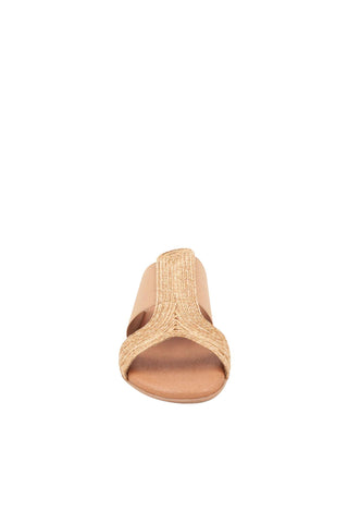 Andre Assous Noor Elastic Fabric & Raffia Slip-On Sandal