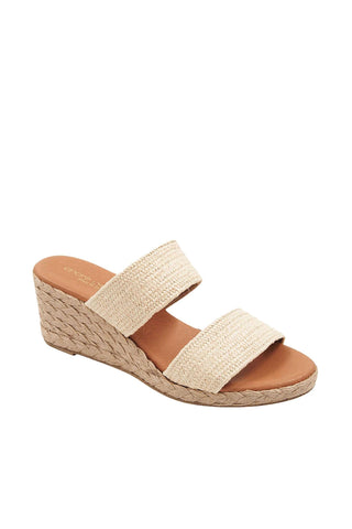 Andre Assous Nori Raffia Slip-On Sandal