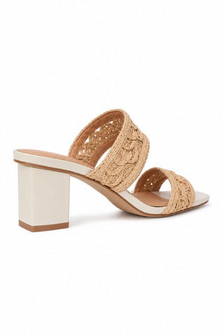 Andre Assous Rocio Raffia & Nappa Sandal