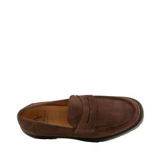 Aquatalia Blake Men’s Shoes Suede Leather Penny Loafer (AQ1012)-AmbrogioShoes