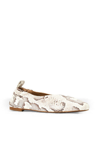 Aquatalia Clio Embossed Leather Flat