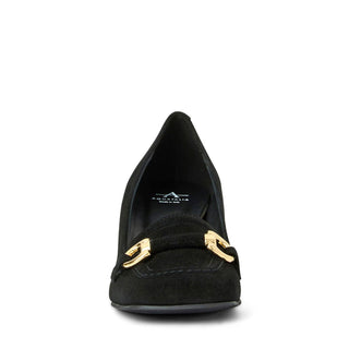 Aquatalia Corrina Women’s Shoes Suede Leather Slip-On Horse-Bit Pump (AQW1051)-AmbrogioShoes