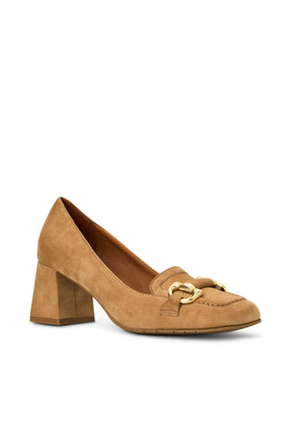 Aquatalia Corrina Women’s Shoes Suede Slip-On Horse-Bit Pump (AQW1051)