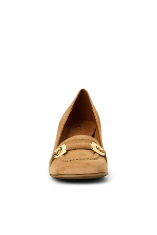 Aquatalia Corrina Women’s Shoes Suede Slip-On Horse-Bit Pump (AQW1051)
