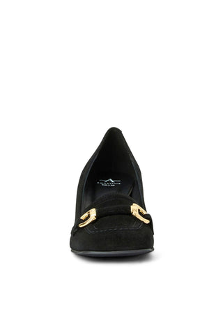 Aquatalia Corrina Women’s Shoes Suede Slip-On Horse-Bit Pump (AQW1051)