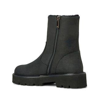 Aquatalia Eloise Women’s Shoes Nubuck Leather Boot (AQW1006)-AmbrogioShoes