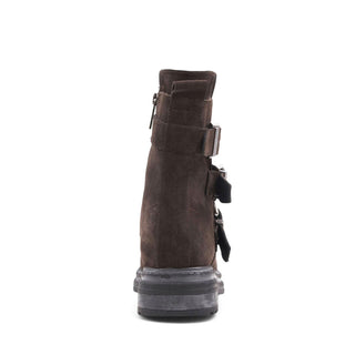 Aquatalia Follina Suede Triple Monk-Strap Boot