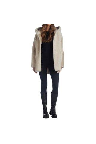 Aquatalia Gianna Lamb Skin & Shearling Jacket