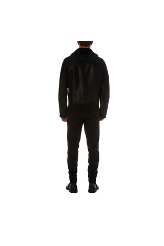 Aquatalia Lombardy Nylon & Shearling Jacket