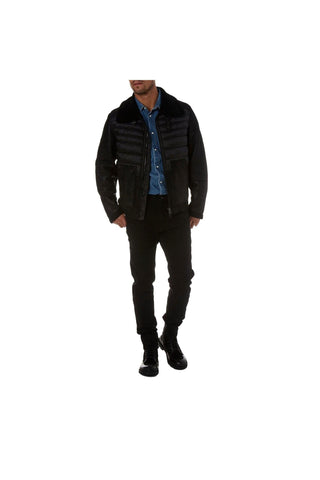Aquatalia Lombardy Nylon & Shearling Jacket