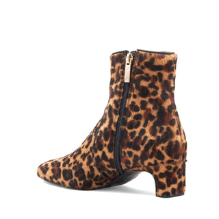 Aquatalia Siella Women’s Shoes Leopard Print Calf-Skin Hair Zip-Up Boot (AQW1019)-AmbrogioShoes
