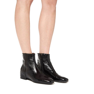 Aquatalia Ulyssa Women’s Shoes Patent Calf-Skin Leather Zip-Up Boot (AQW1010)-AmbrogioShoes