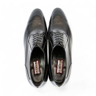 Artioli Achille Men's Luxury Italian Shoes Exotic Alligator / Calf-Skin Leather Wingtip Oxfords (ART1049)-AmbrogioShoes