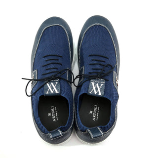 Artioli Alassio Fabric / Calf-Skin Leather Sneaker (ART1139)-AmbrogioShoes