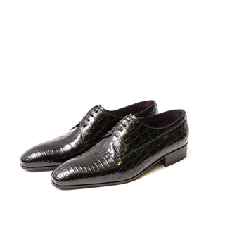 Artioli Aurelio Men's Shoes Exotic Alligator Derby (ART1075)-AmbrogioShoes