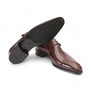 Artioli Bartolomeo Men's Luxury Italian Shoes Calf-Skin Leather Single Monk Strap (ART1004)-AmbrogioShoes